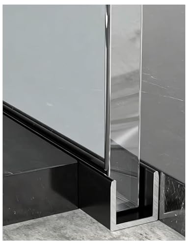 Canal en U para puerta de ducha de aluminio de 120 cm y vidrio de 6-12 mm 7