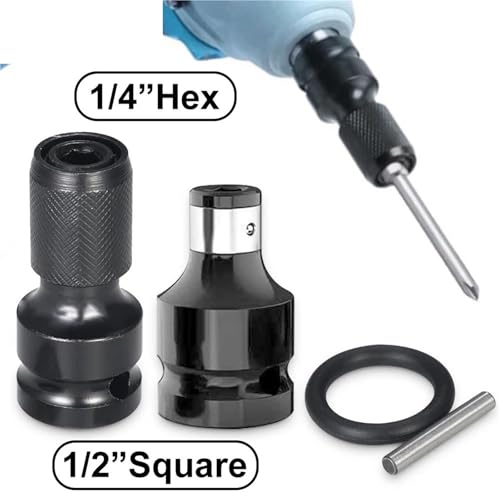 Douille 1/2 vers hex 1/4 pour utiliser embouts sur cliquet - 2