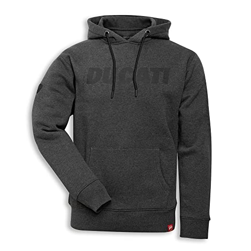 Ducati Logo Graphic Pullover Hooded Sweatshirt (XXXL, Anthracite)