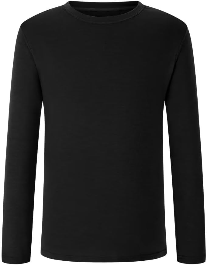 Men's Midweight 100% Merino Wool Base Layer Thermal Long Sleeve for All Seasons