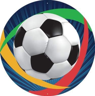 Crown Awards Soccerball with Colored Background Banner Pin, Gold Soccer Pins