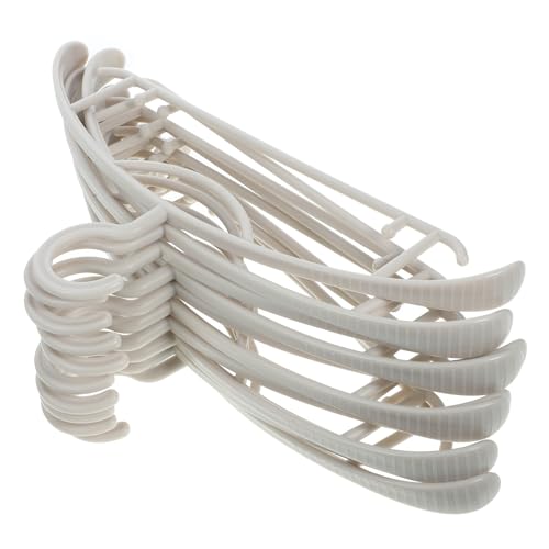 Garneck Set of 10 Non-Slip Clothes Hangers Wide Plastic Hangers No Wrinkle for Home Dorm