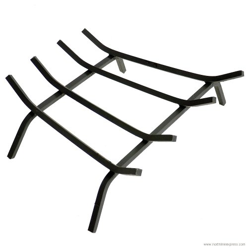 Vestal Fireplace Grate Steel 20 \" Front, 16 \" Back Black 4 Bars