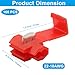 ISDVBUY 100 Pack Red Snap Electrical Wire Connectors Solderless Quick Splice Terminals 22-18AWG Wires for Household and Industrial Electrical Wiring