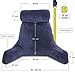 Husband Pillow XXL - Reading Pillow Bed Chair with Arms & Back Support - Dark Blue - Back Pillow for Beds Sitting Up - Bed Rest Arm Pillow - Comfy Reading Pillow for Adults