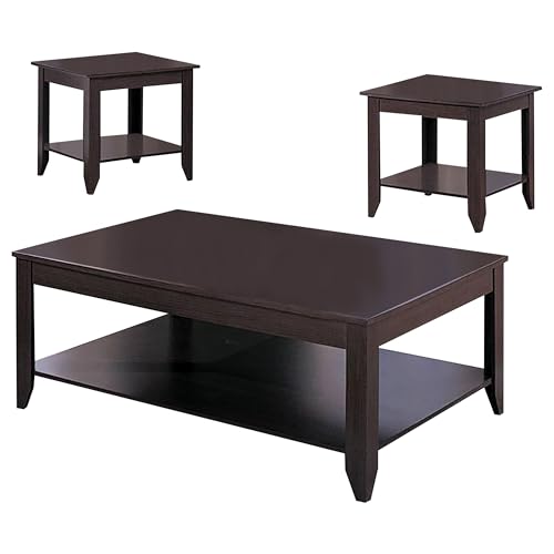 Coaster Brooks 3-Piece Coffee Table Set Cappuccino