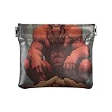 YETTASBIN Angry Gorilla PU Leather Coin Purse for Men Women, Compact Cosmetic Bag Waterproof Card Case Versatile Pouch Change Wallet Bag With Snap Closure for Jewelry Lipstick