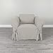 Serta | Relaxed Fit Durable Woven Linen Canvas Furniture Slipcover (Chair, Natural)