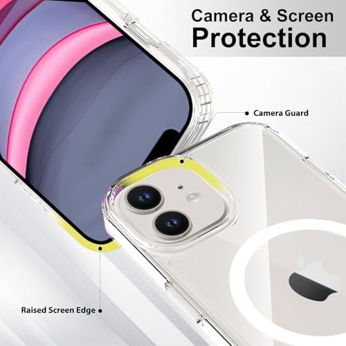 Image of FanTEK Phone Case Compatible with iPhone 11 6.1 Inch, Magnetic Case Clear Protective Bumper Hard Back Cover