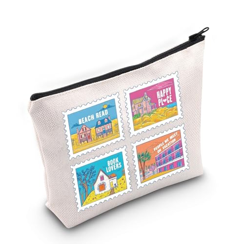 PWHAOO Book Lover Gift Book Lover Makeup Bag Book Fan Cosmetic Bag Book Reader Gift Bookish Merch