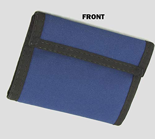 California Bifold Nylon Wallet w/Inside Pocket. Hook & Loop Closures. Made in USA (Navy Blue)4