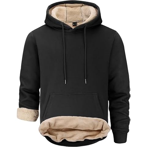 Tansozer Men's Warm Fleece Lined Hoodie Cover