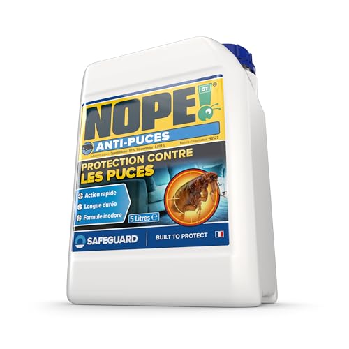 NOPE! CT Spray Anti-Puces 5L – Intérieur & Extérieur – Inodore, à Base d’Eau – Action Rapide - Élimine Les Puces à Tous Les Stades du Cycle de Vie