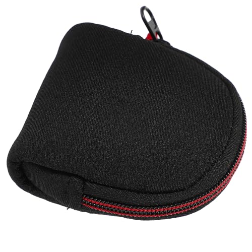 Funda de neopreno para objetivos negros con bolsillos de malla que evitan pérdidas