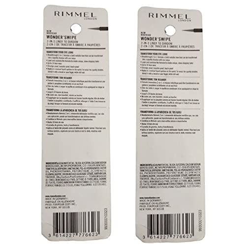 Pack Of 2 Rimmel London Wonder Swipe 2-In-1 Liner To Shadow, Locked N' Loaded # 015 #TOP2