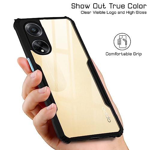 Image of Jkobi Back Cover Case for Oppo F23 5G (Shockproof with Polycarbonate Clear Panel | Professional Black)