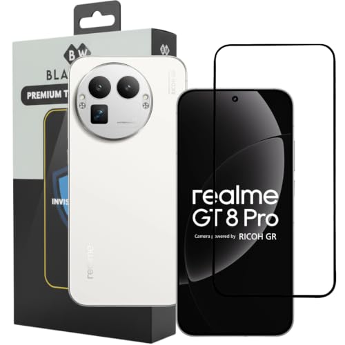 Image of Blackwik Tempered Glass Screen Protector for realme GT 8 Pro with Edge-To-Edge Protector Coverage | Easy Installation Kit (Black)