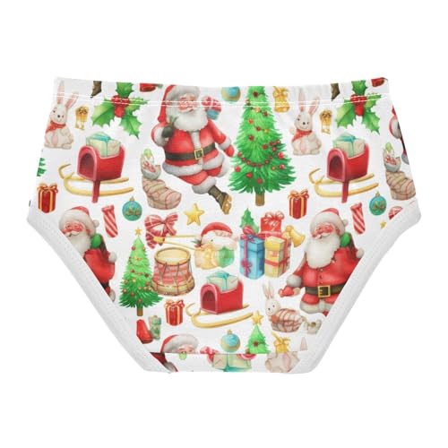 Joisal Cartoon Christmas Santa Claus Cute Girl Panties Cute Toddler Girls Underwear Cotton Fun Kids Briefs Undies 2t2