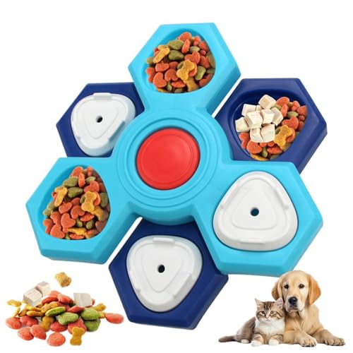 Langsamer Futterspender für Hunde, mehrschichtig, rotierend, für den Innenbereich, Wohnheim, Küche, Wohnzimmer