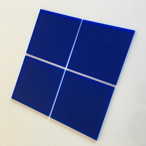Super Cool Creations Square Tiles, Blue - Pack of Ten - 4cm x 4cm