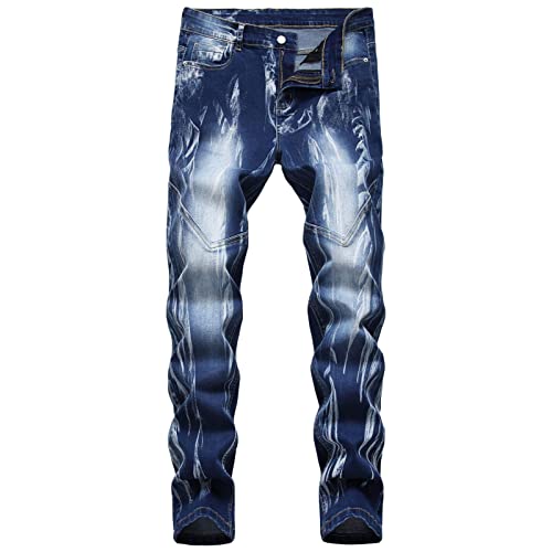 Jeans stretch skinny fit para hombre color azul
