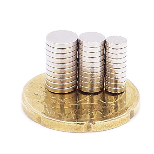 Brudazon | Conjunto de 15 Mini Imanes Discos 4x1mm + 5x1mm + 6x1mm | N52 Nivel más Fuerte - Los imanes de neodimio Ultra Fuertes | Imán del Poder para la Toma de Modelo | Pequeño y Extra Fuerte