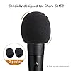 2 Pack Microphone Foam Cover for Shure SM58 SM57, Professional Mic Windscreen Pop Filter, Thick High-Density Sponge Shield for Most Handheld Wireless Mics, for Karaoke, Podcast, Stage #2
