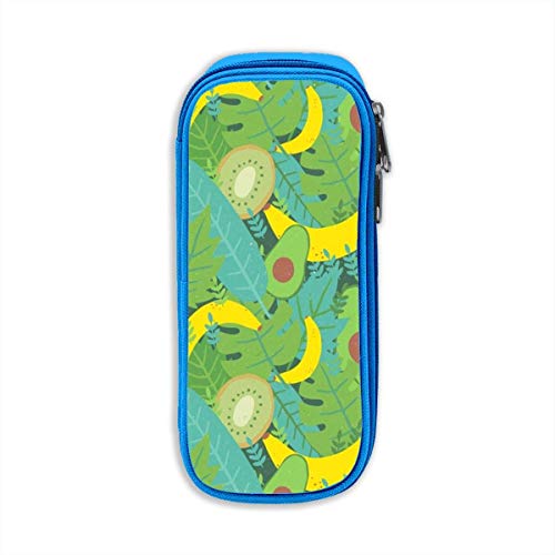 Preisvergleich Produktbild Sommer-Muster-mit-Früchten Bleistift-Stift-Fall-Beuteltasche Student Stationery Office Kosmetische Make-up-Tasche Lagerung Blau