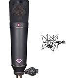 Kellards Neumann Microphone Set, Includes U 87 AI MT Microphone, EA 87 MT Elastic Suspension, WS 87 Windscreen, IC 3/25 Cable, Wooden Case, Black