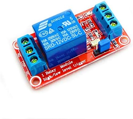 HiLetgo 12V 1 Channel Relay Module with Optocoupler Isolation Support High or Low Level Trigger