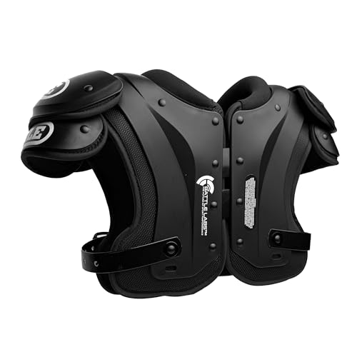 Battle Sports Phantom Football Shoulder Pads, Youth Size, Lightweight Design with Impact Protection