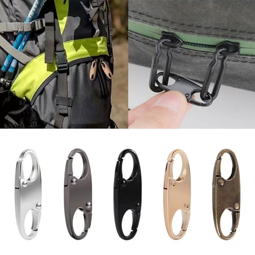 Zipper Lock Clips Theft Zipper Clips Zipper Pull Backpack Zipper Lock Clip Quick Disconnect Carabiner Clips Double Opening Small Object