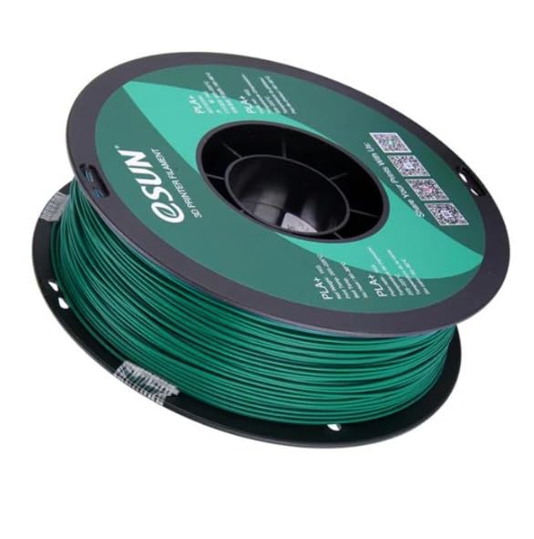 Image of eSUN PLA+ 3D Printing Filament 1.75mm High Speed Filament Speedy PLA Plus for Fast Printing, Dimensional Accuracy + /- 0.03mm, 1KG (2.2 LBS) Green