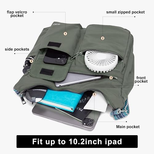 Cluci Waterproof Nylon Crossbody Bags For Women Trendy Anti Theft Crossbody Bags For Women Fashion Shoulder Bag Purse For Ladies Rfid Crossbody Bags For Women thumb #4