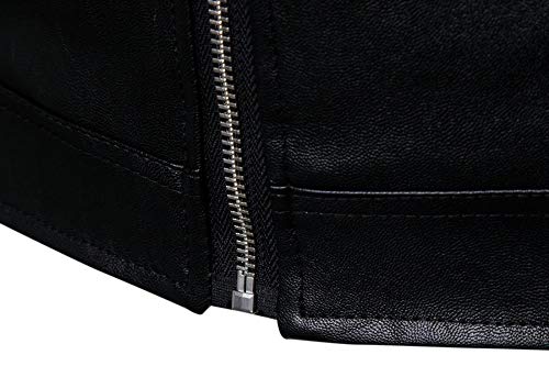 Veste imperméable en cuir moto pour homme avec capuche ajustable - 5