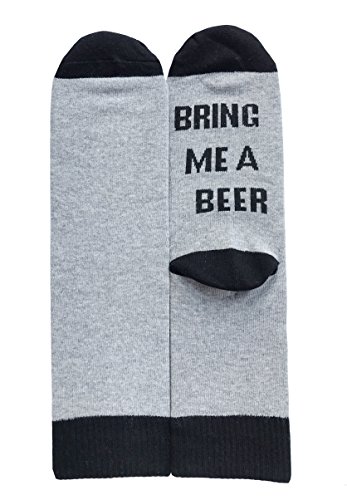 Field4U Womens Funny Saying Knitting Word Wine Beer Novelty Crew Socks Party Gift - 1 Pair Beer A