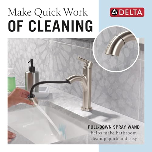 Delta-Faucet-Nicoli-Pull-Down-Single-Hole-Bathroom-Faucet-Brushed-Nickel-Bathroom-Sink-Faucet-Bathroom-Faucet-with-Pull-Out-Sprayer-Single-Handle-Bathroom-Faucet-Stainless-15749LF-SSPD