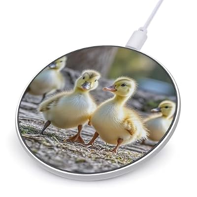 Cute Ducks Wireless Charger 10W Portable Fast Wireless Charging Pad Compatible with Phone Slim Charging Station Lightweight Charger Mat Charging Block for Travel Home Office