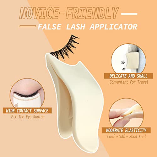 Dageda False Eyelash Applicator 2Pcs, False Lash Applicator Tool Lash Clip For Wear Eyelashes And Lash Extensions, Easy To Use Lash Tweezer, Beginner Friendly Lashes Buddy Eye Makeup Tools(Beige) #TOP2