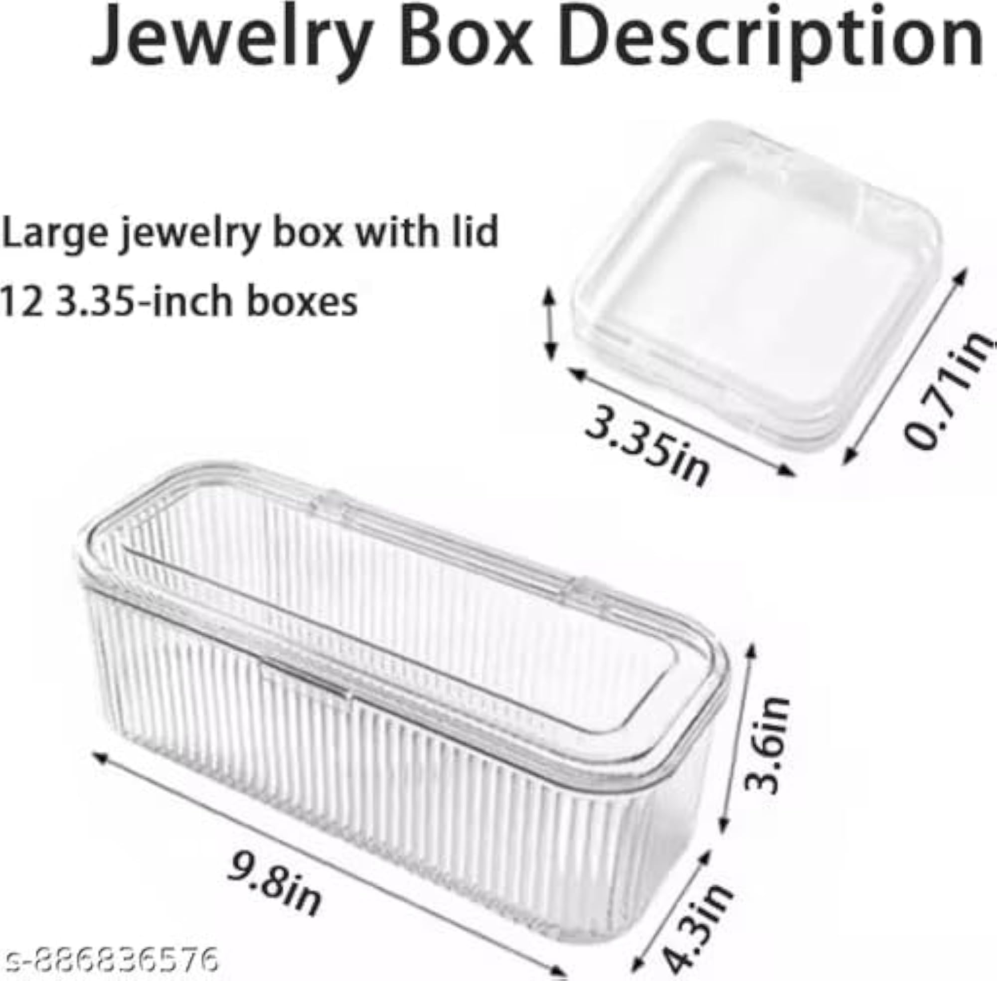Multicolorpurpose Acrylic Jewelry Organizer Box Set