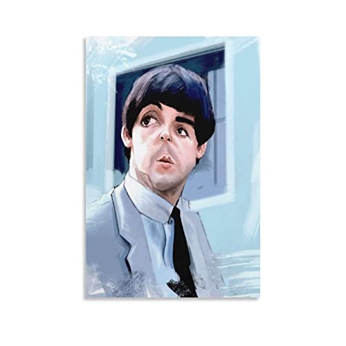 PICQXS 60X90cm sans Cadre Toile Oeuvre Peinture Paul McCartney Funny Posters Canvas Peintures décoratives Cool Paintings… - Les Beatles, Paul McCartney, John Lennon, RIngo Starr, George Harrison PICQXS 60X90cm sans Cadre Toile Oeuvre Peinture Paul McCartney Funny Posters Canvas Peintures décoratives Cool Paintings…
