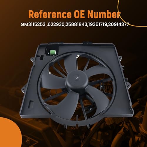 Image of maXpeedingrods AC Radiator Cooling Fan for Cadillac CTS 2009-2013, SRX 2009, STS 2009-2011, GM3115253 622930 25881843