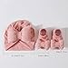 Thin Indian Caps for Girls Bowknot Cap Socks Set Newborn Socks & Hat Set Lightweight for Fashionable Wear Newborn Khaki
