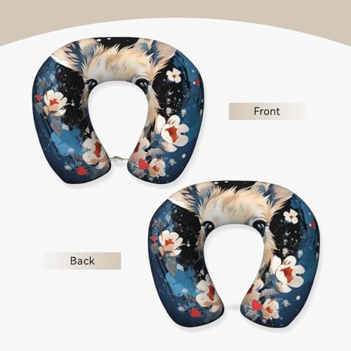 Almohada de espuma viscoelástica para viaje tamaño único miniatura 3