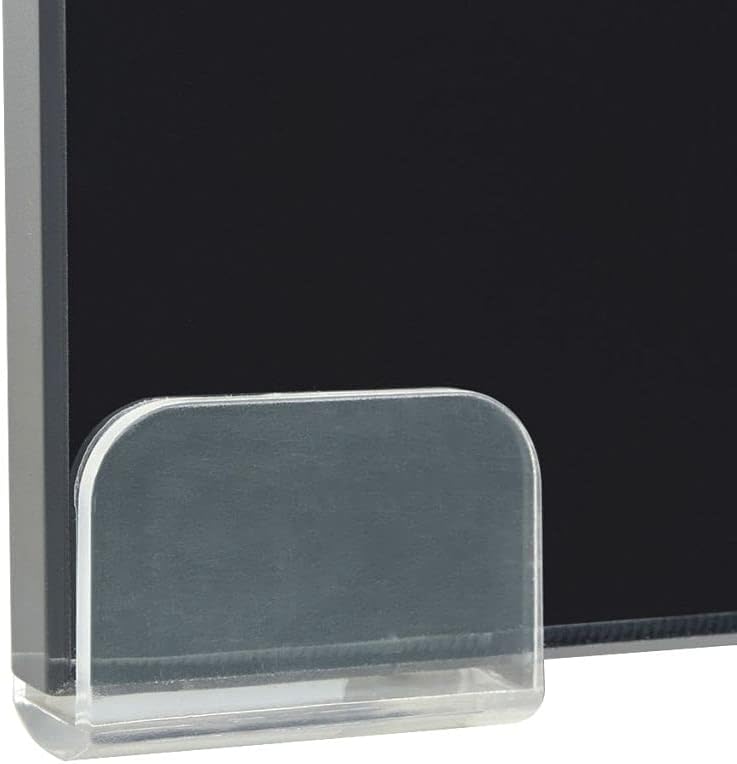 Fast delivery-Acrylic Monitor Riser for Office Home Desktop, Desktop Computer Monitor Stands for Laptop Screen TV Monitor, Keyboard Storage, Desk Riser Shelf Sturdy Glass Black 15.7"x9.8"x4.4"