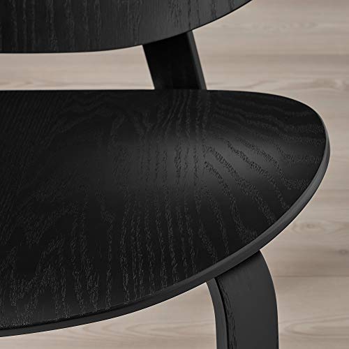 Chaise FRÖSET placage chêne teinté noir ProTuning fauteuil salon bas - 6