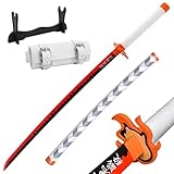 Taoyu Demon Slayer Sword About 41 inches, with Display Stand and Belt. Hashira Pillars & Protagonist Katana for Anime Cosplay Purpos, Anime Original Texture, Various Styles Available(Rengoku)