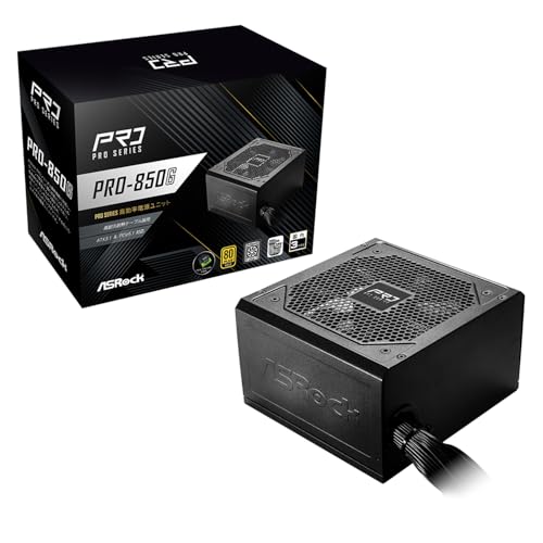 �yAmazon.co.jp����zASRock PRO X1P �V���[�Y PC�d�����j�b�g 650W 80PLUS GOLD ATX 3.1 �������P�[�u�� PCIE 12V-2X6�P�[�u���̗p PRO-650G/X1P