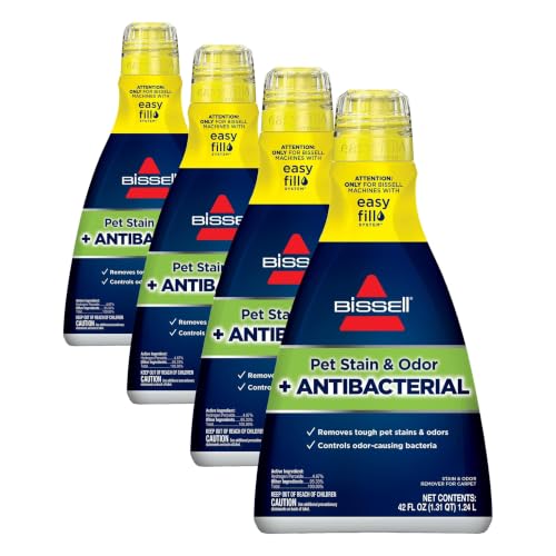 Image of Bissell Pet Stain & Odor plus Antibacterial 2 in 1 Carpet Formula, 40 Fl Oz (Pack of 4)