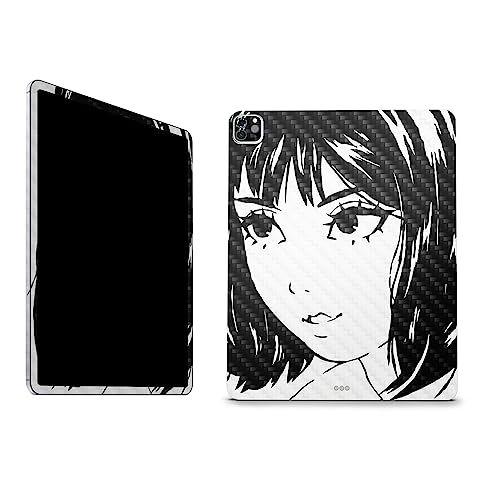 Image of MightySkins Carbon Fiber Skin Compatible With Apple iPad Pro 12.9 inch M2 6th Gen (2022) Full Wrap Kit - Close Your Eyes | Protective Durable Textured Carbon Fiber Finish | Easy To Apply | Made in the USA